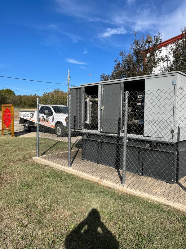 Industrial backup generator installation